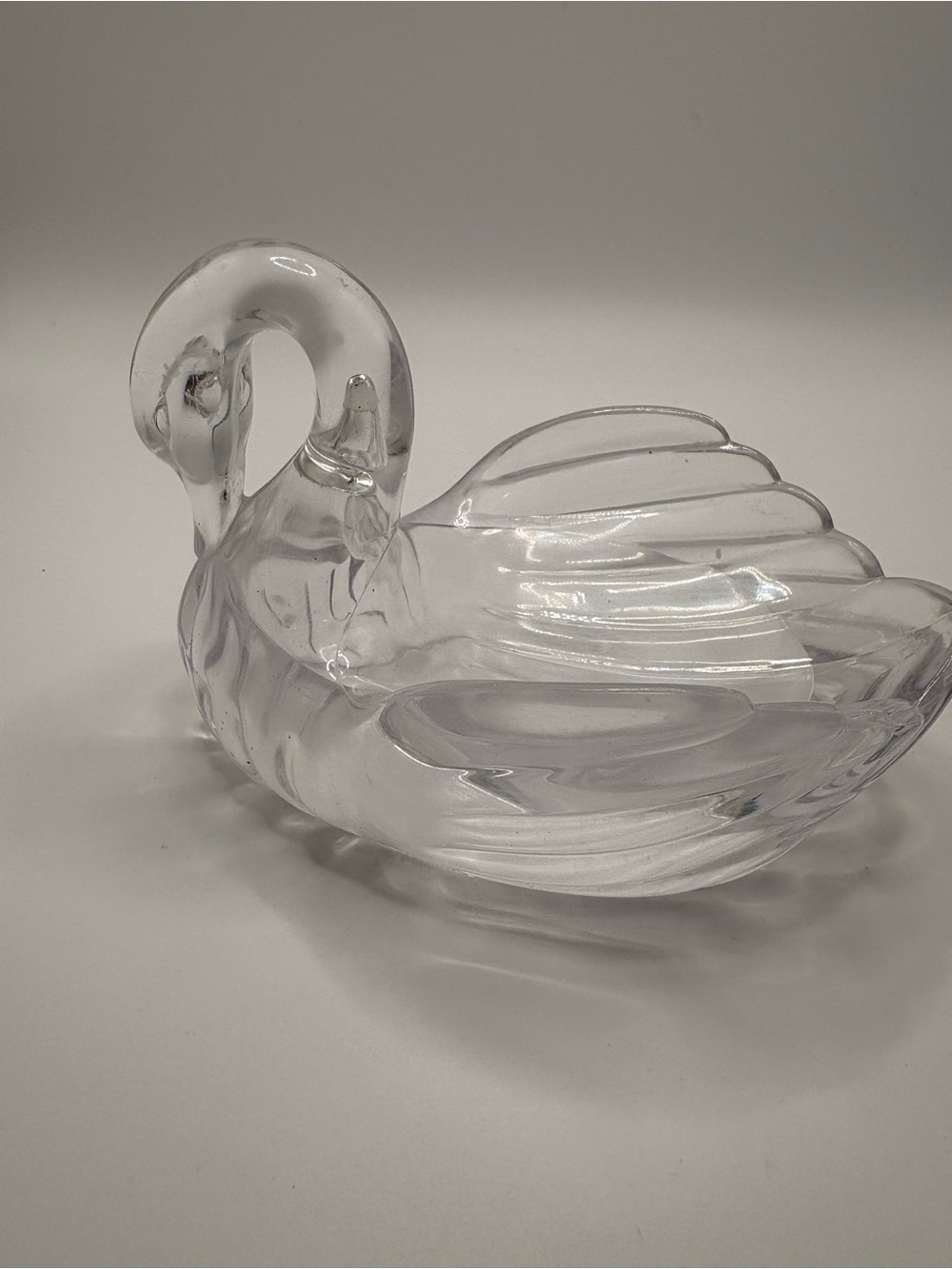 Set of 2 Acrylic Swan Trinkets Soap Dish Bathroom Decor Kitsch MCM Vanity Tray - Picture 8 of 14